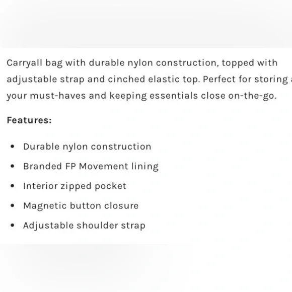 NWT FREE PEOPLE MOVEMENT REST DAY CARRYALL BAG SANDY - Picture 2 of 6